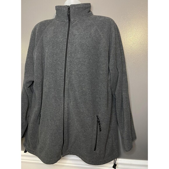 Old Navy Jacket Mens 2XL Gray Full Zip Fleece Outdoor Warm Pockets - Picture 3 of 7